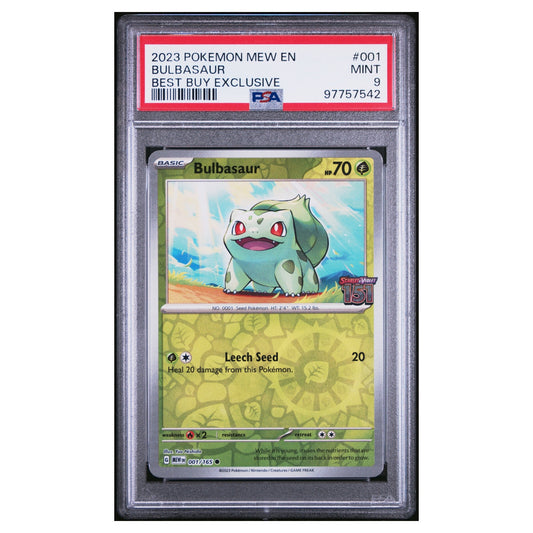 Bulbasaur Pokémon 151 001/165 Best Buy Exclusive - PSA 9 English image 0